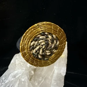 Round woven hair accessory