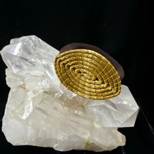 Oval woven hair accessory