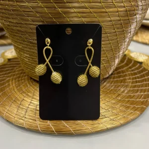 Twin-orb earrings