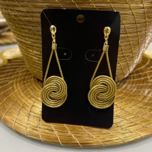 Spiral drop earrings