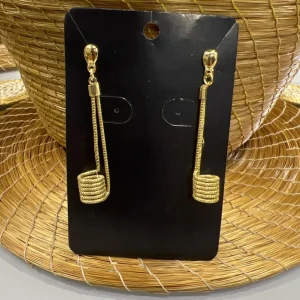Long coil earrings