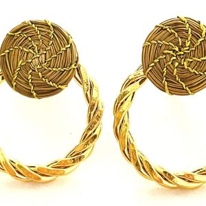 Braided mini-hoop earrings