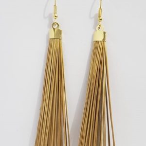 Fine-strand drop earrings