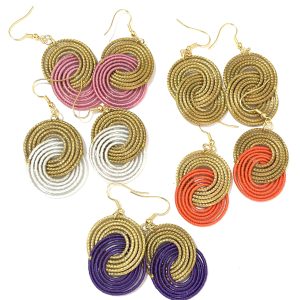 Interlaced-loop earrings